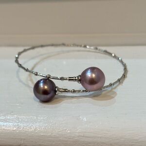 Purple Edison Freshwater Pearl Bangle